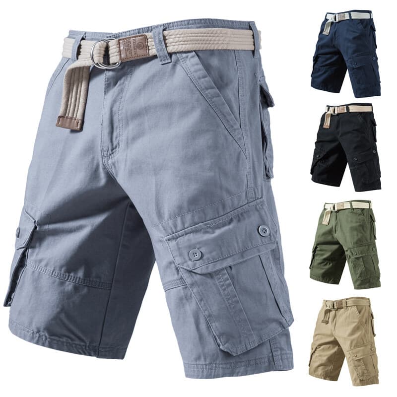 Bermudas cargo de verano con bolsillos, corte holgado