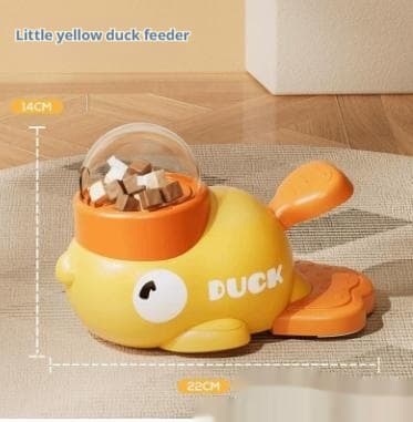 Dispensador automático de comida puzzle para perros con pato