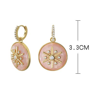 Aretes de estrella de ocho puntas estilo coreano