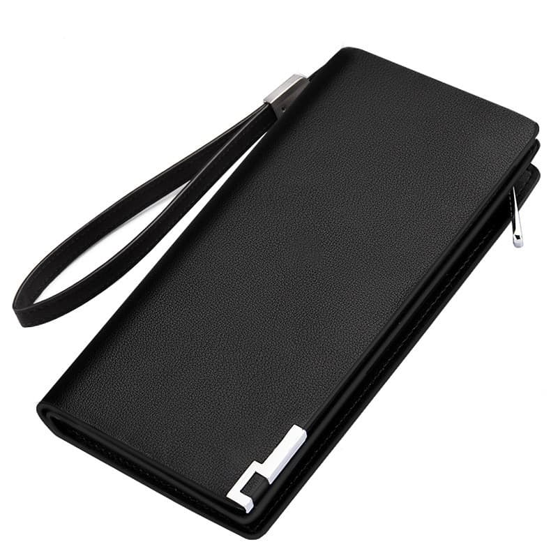 Cartera larga de gran capacidad con cremallera