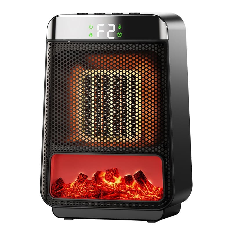 Calefactor portátil con efecto llama 3D, 1500W