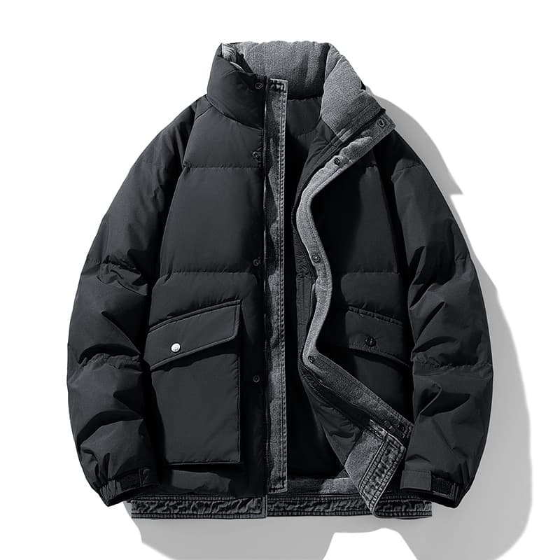 Chaqueta corta acolchada mujer con cuello alto