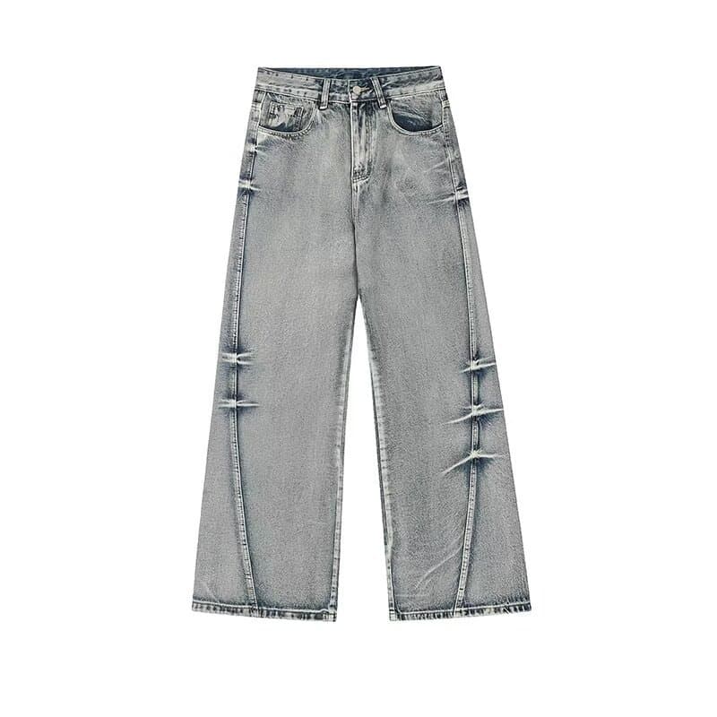 Jeans para hombre sueltos desgastados elásticos