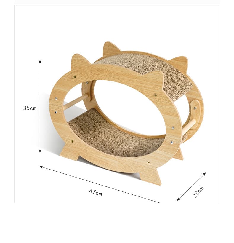 Tabla rascadora para gatos multifunción de madera