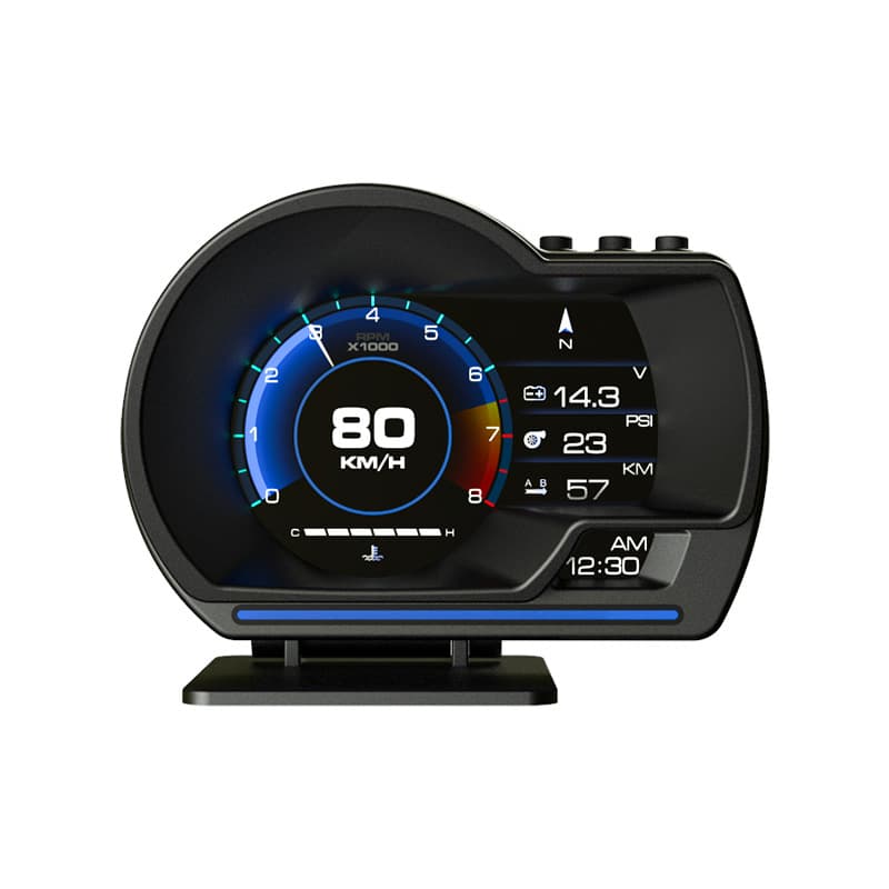Pantalla frontal GPS con velocímetro y temperatura de agua