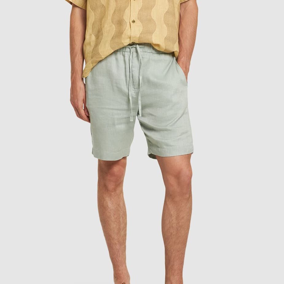Shorts casuales ice silk de cintura media para hombre