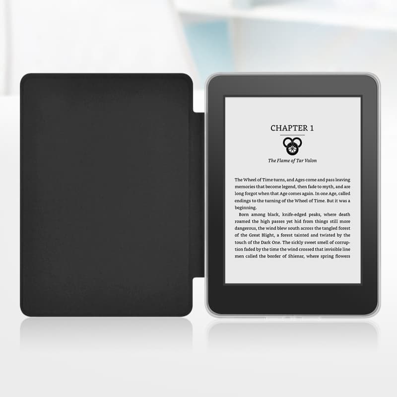 Funda de cuero con protección magnética para dispositivos de lectura