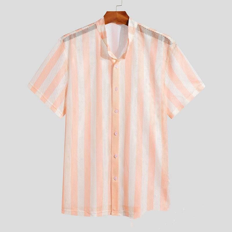 Camisa waffle de hombre con agujeros para verano