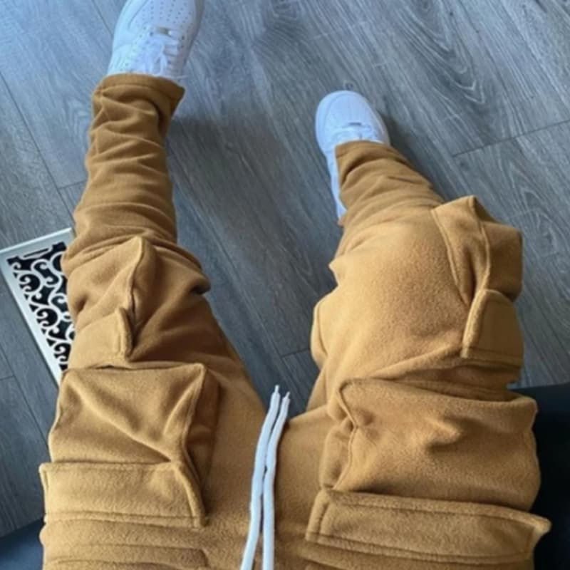 Pantalones casual hombre bolsillos tridimensionales