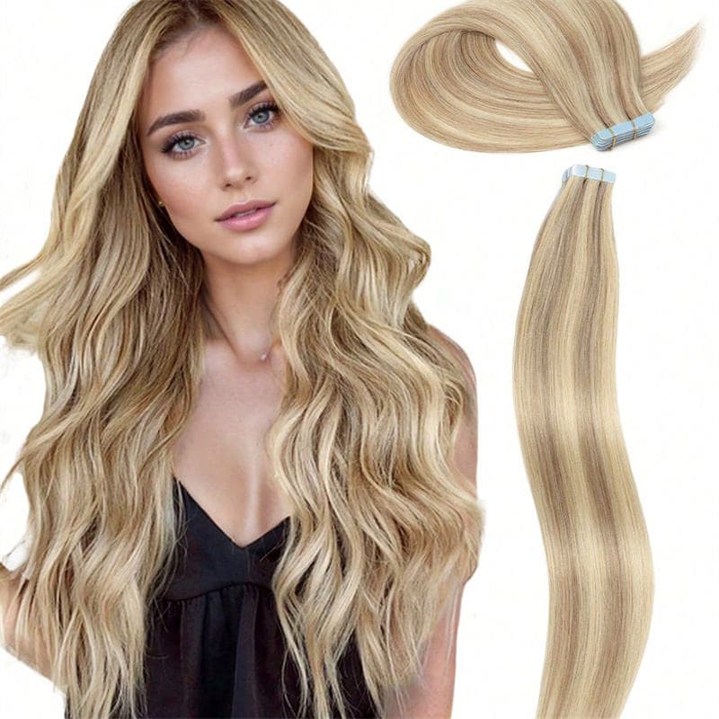 Extensión de cabello virgen con trama invisible 50g