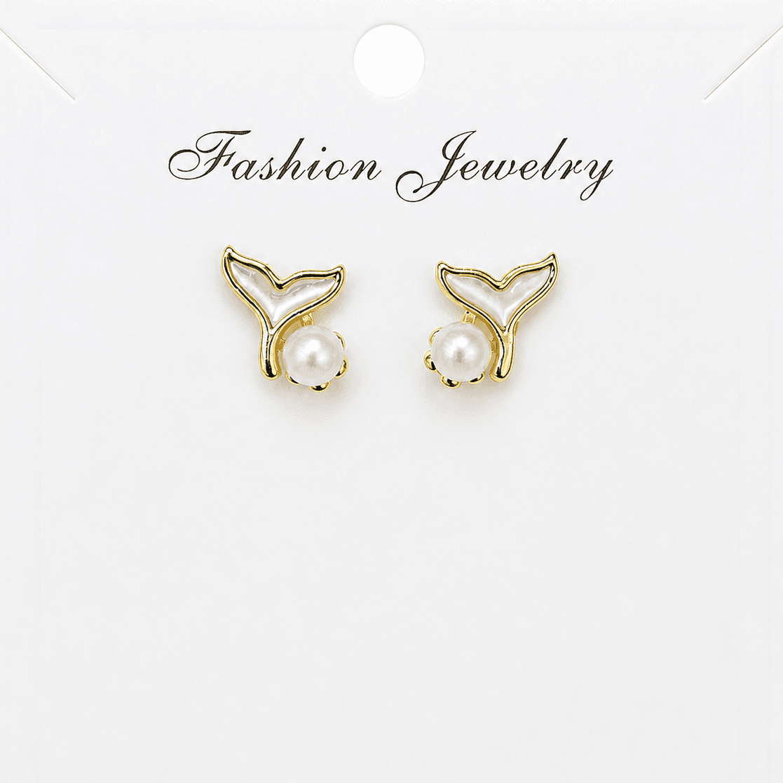 Aretes de perla con cola de sirena