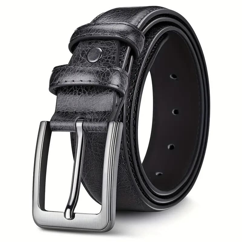 Cinturón retro para hombre con hebilla tipo pasador