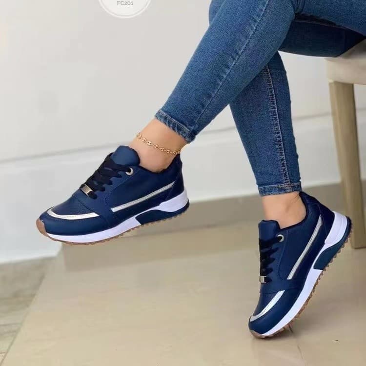 Zapatillas casuales para mujer diseño plano y elegante