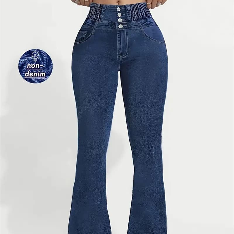 Pantalón yoga tipo bootcut de cintura alta con estampado 3D