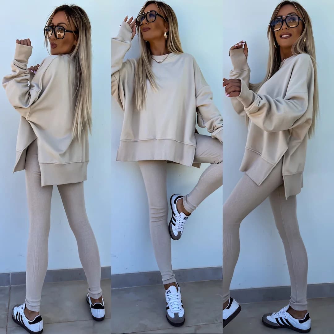 Conjunto de sudadera y pantalón para mujer