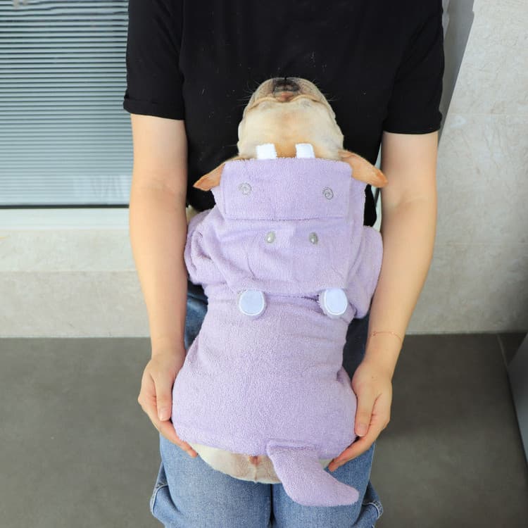 Bata de baño para mascota, absorbente y secado rápido