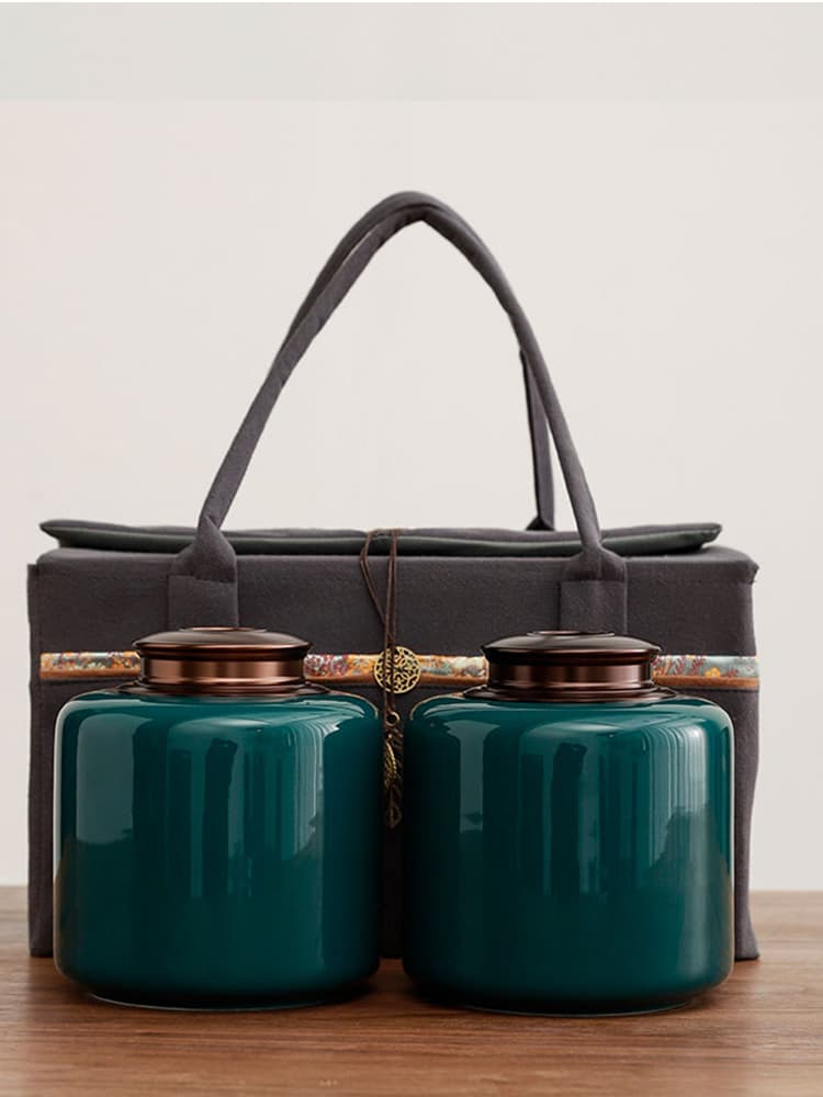 Botes de cerámica doble para té, 1300 ml