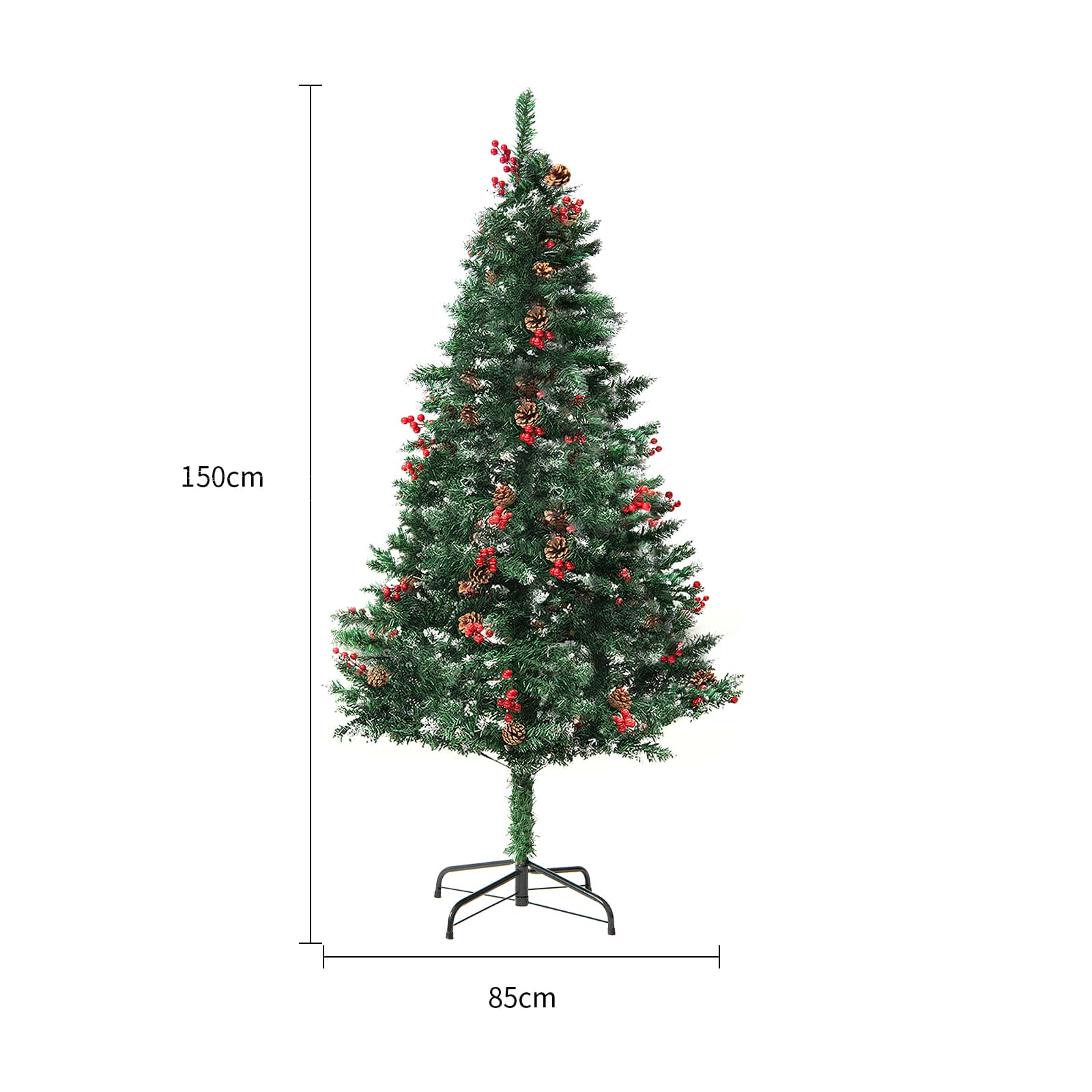 Árbol de Navidad artificial PVC con efecto nieve