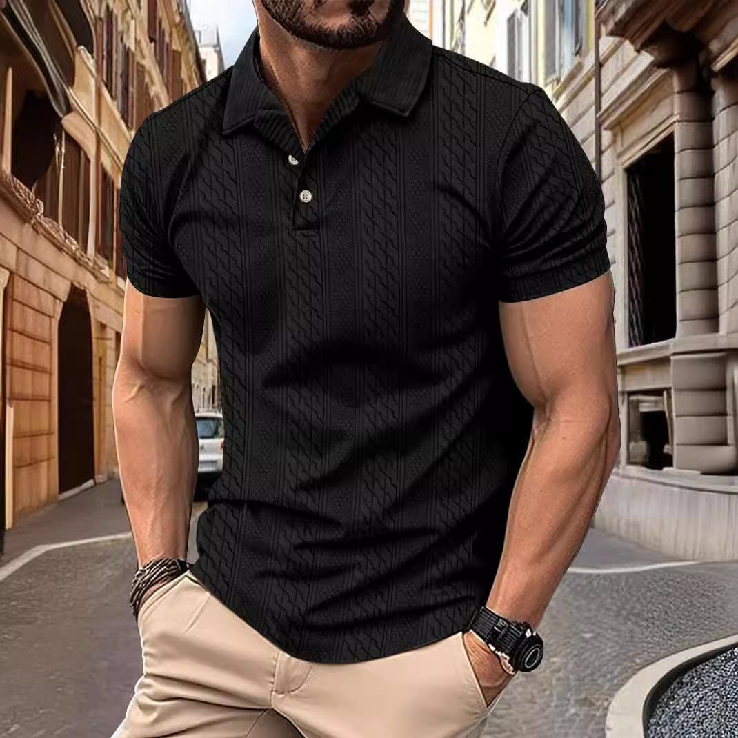 Polo manga corta botones algodón mezcla casual