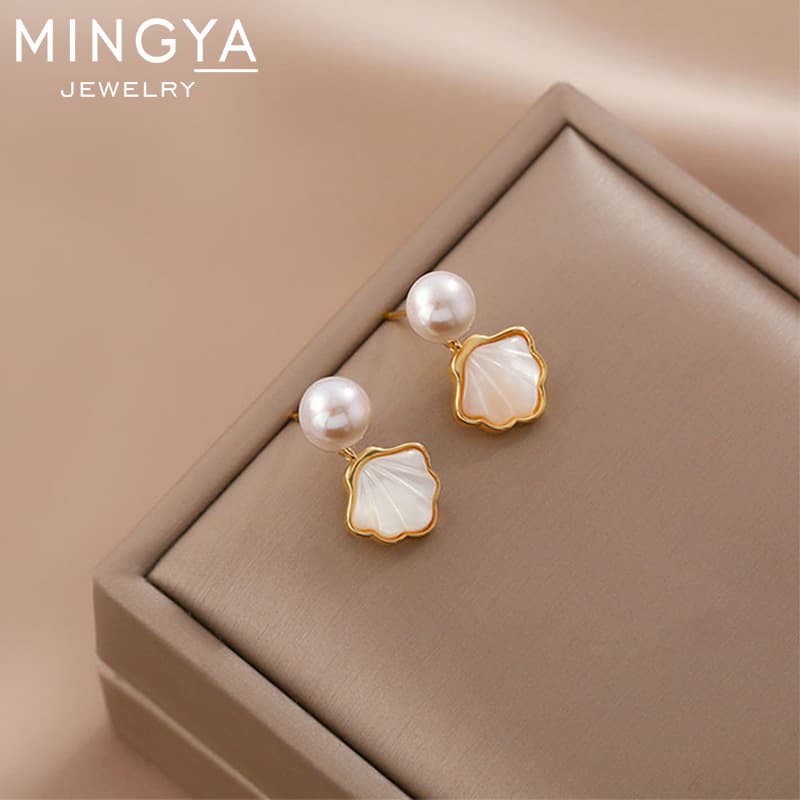 Aretes de plata 925 estilo francés retro