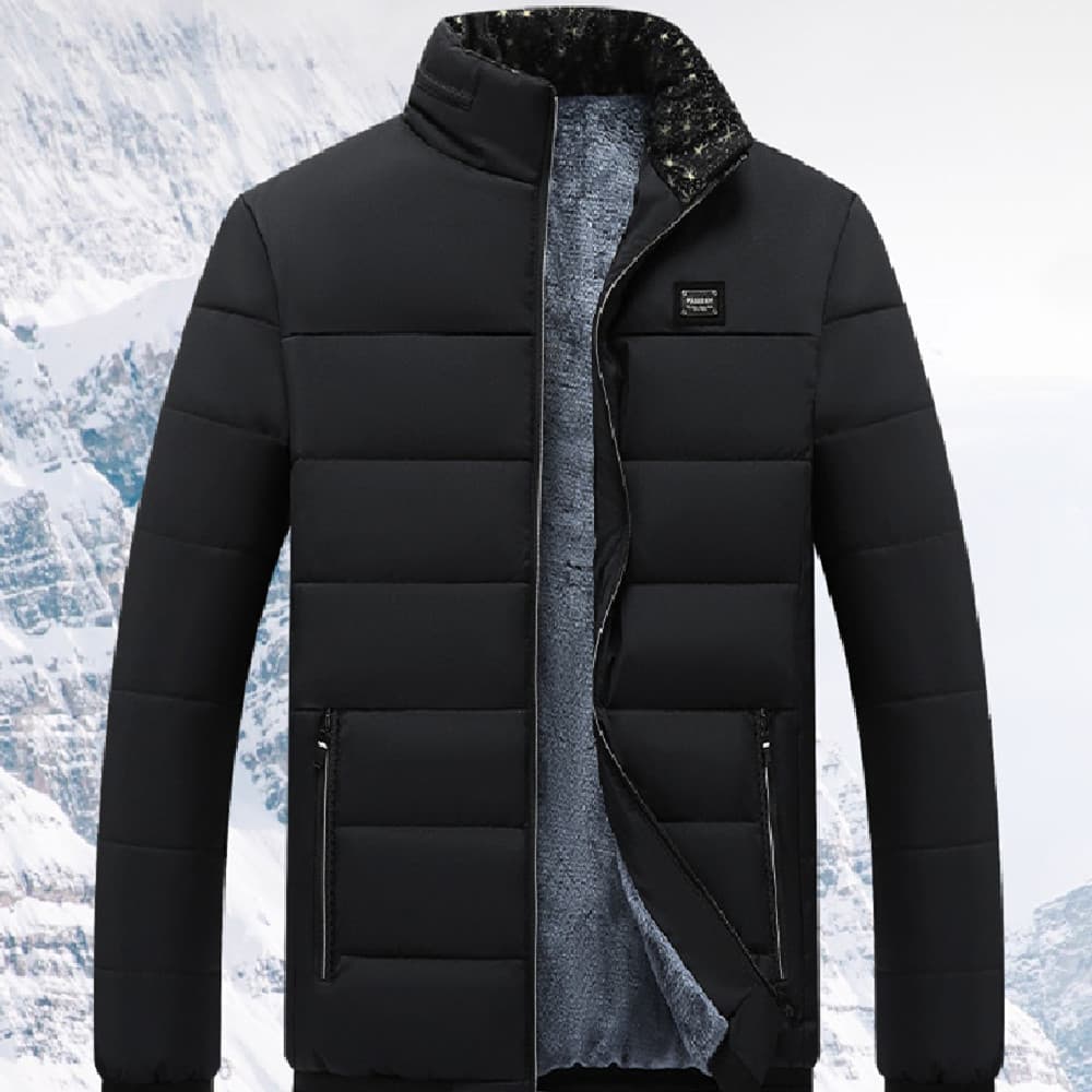 Chaqueta acolchada con forro de felpa para hombre