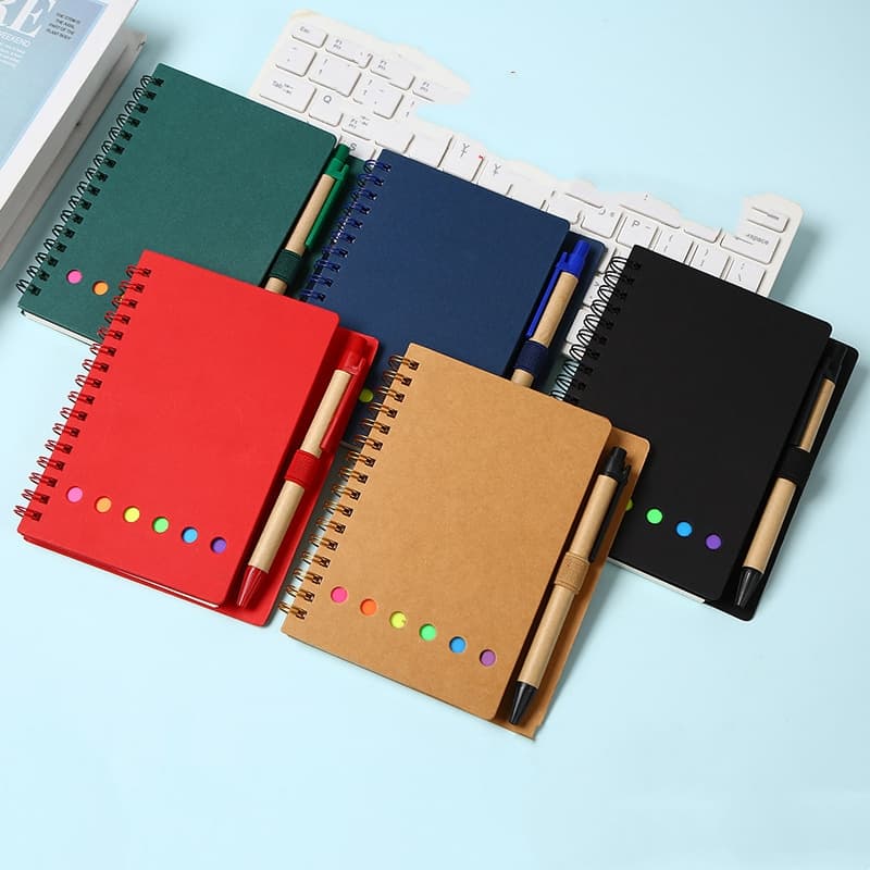 Cuaderno A6 de papel kraft con espiral