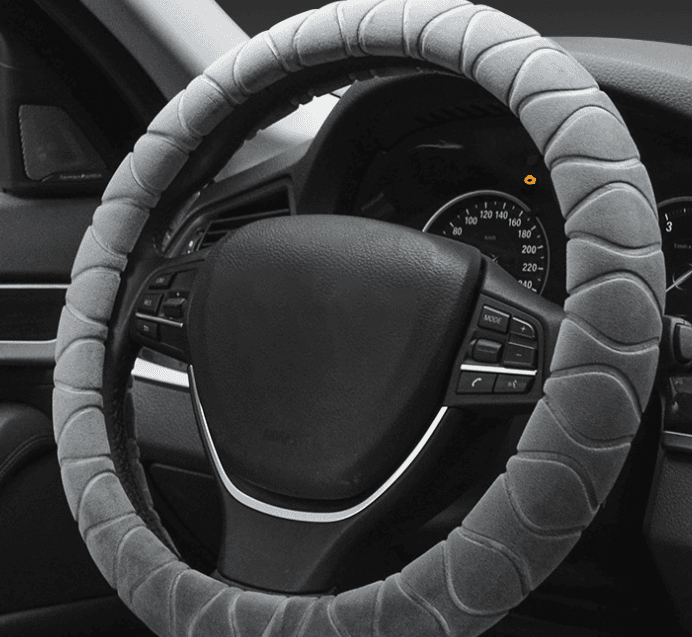 Funda de volante de felpa para auto invierno