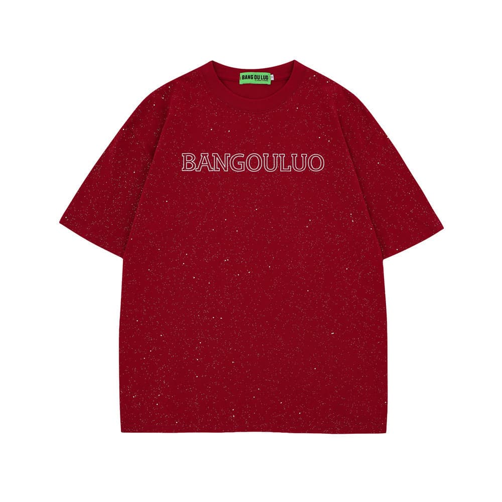 Camiseta hombre estampado con letras y cielo estrellado