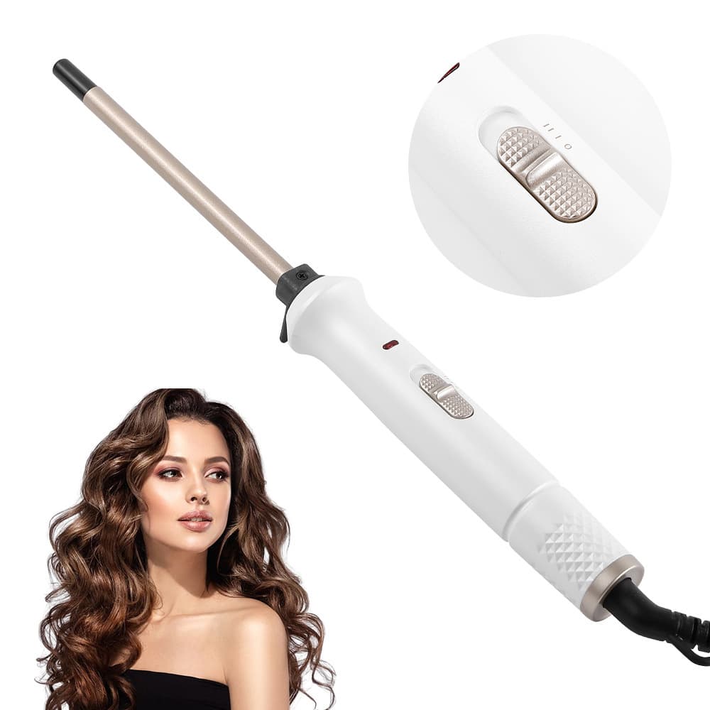 Rizador de cabello eléctrico mini de 9 mm con calentamiento