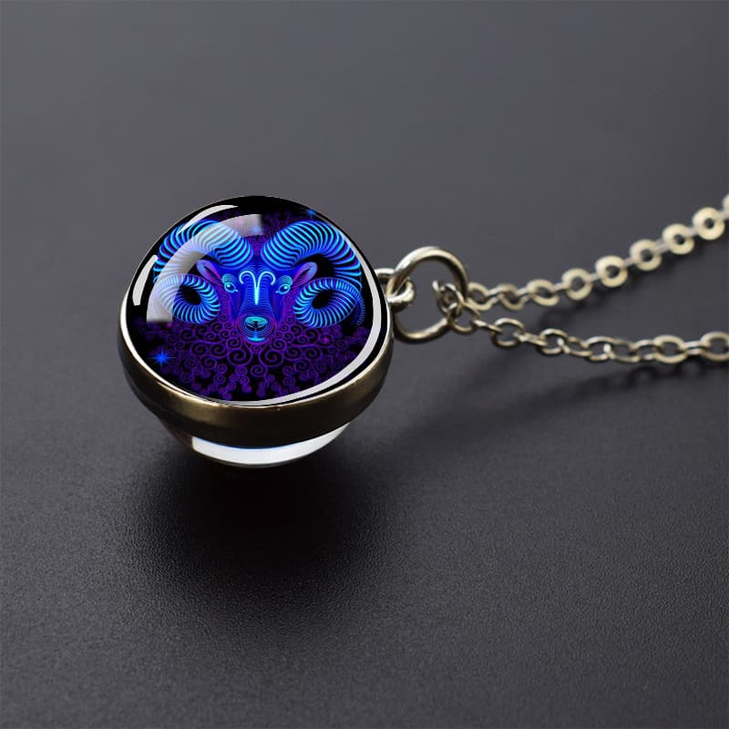 Collar de constelación luminoso con vidrio orgánico, 20 mm