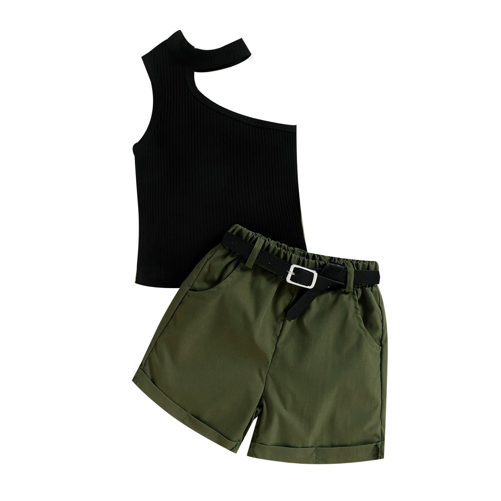 Conjunto de short y top halter de verano para niña