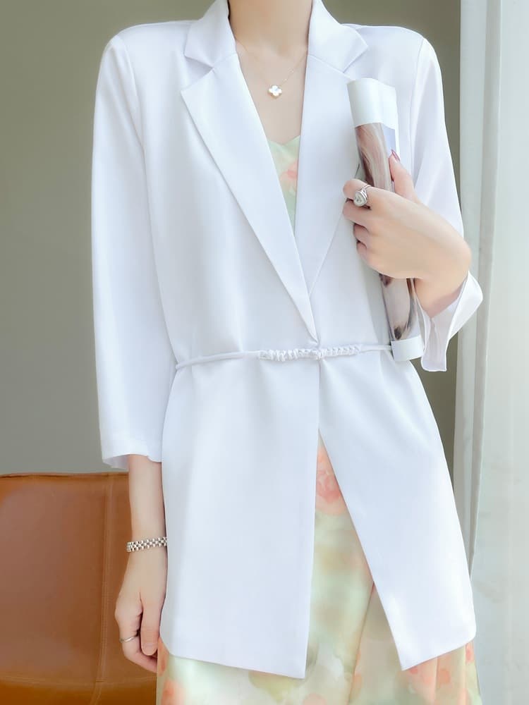 Traje de mujer suelto con cuello en V estilo artístico retro