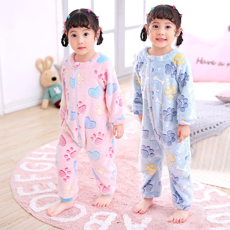 Pijama de bebé acolchada para otoño e invierno