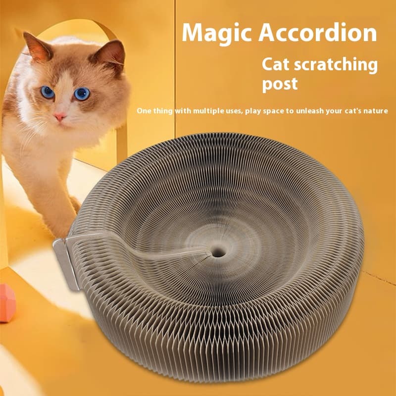 Rascador de acordeón expandible para gatos
