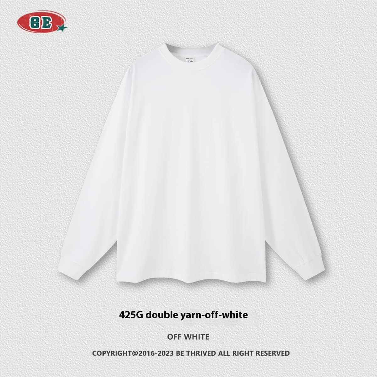 Camiseta manga larga algodón oversize para hombre
