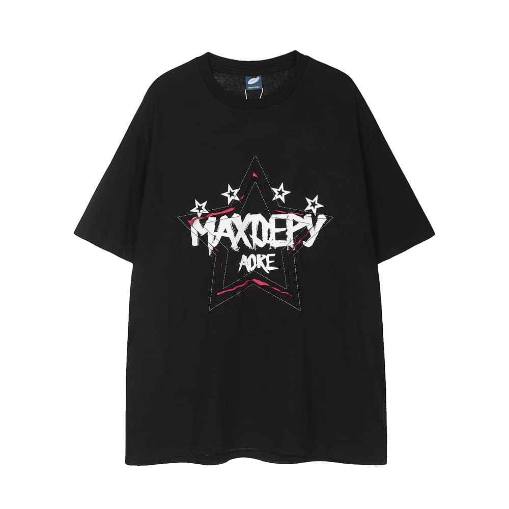 Remera hombre manga media con estrella cinco puntas