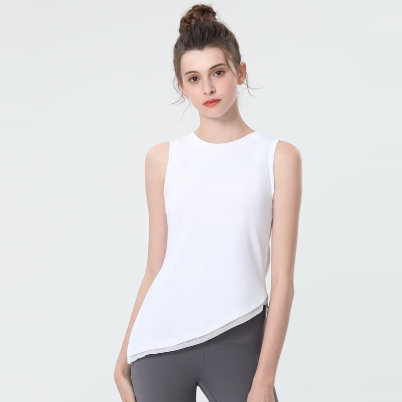 Chaleco deportivo sin mangas ajustado para mujer