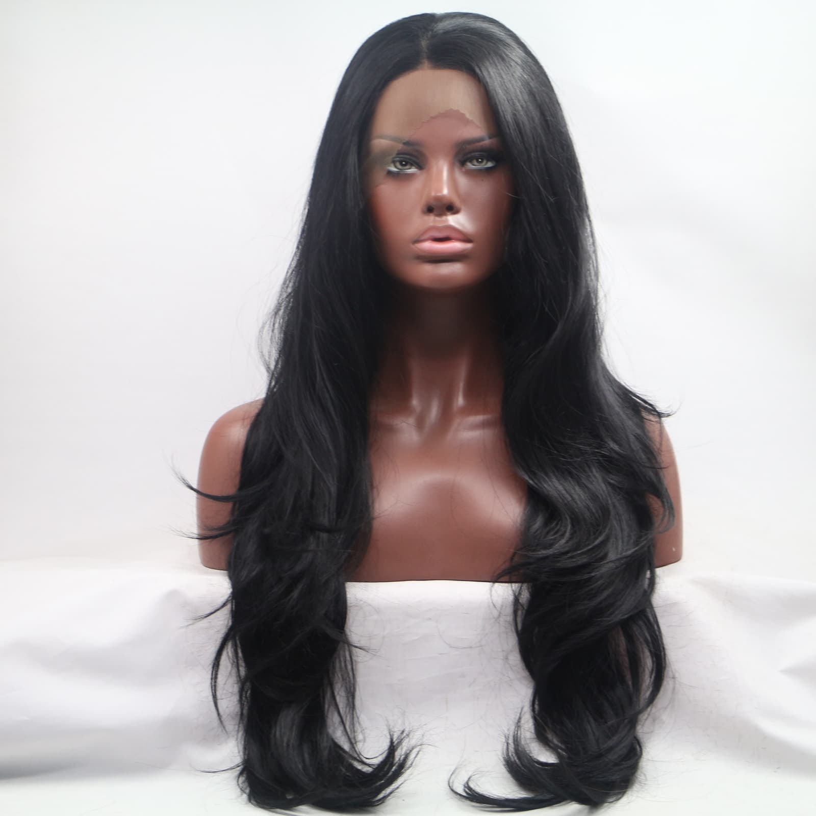 Peluca de cabello largo rizado