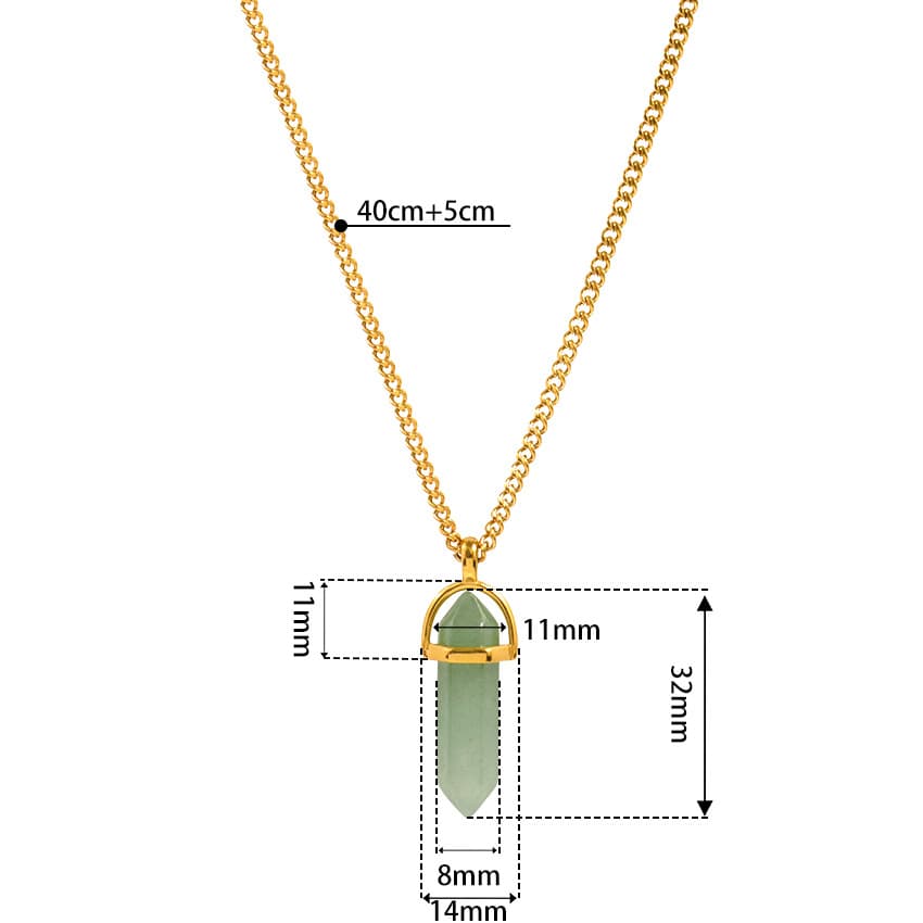 Collar hexagonal de vidrio en acero inoxidable
