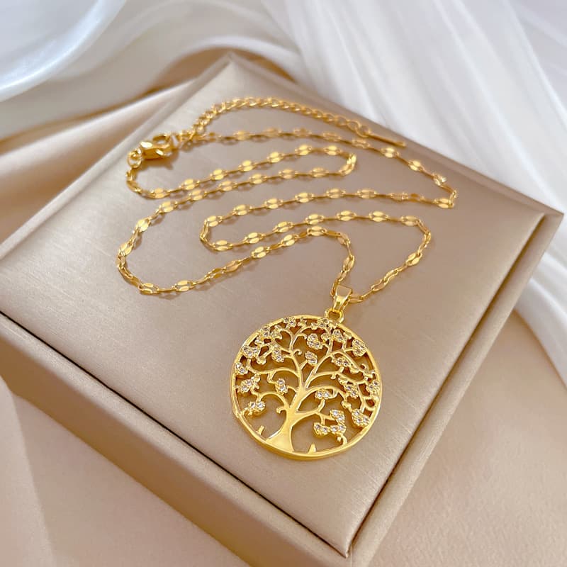 Collar árbol de la vida en dorado