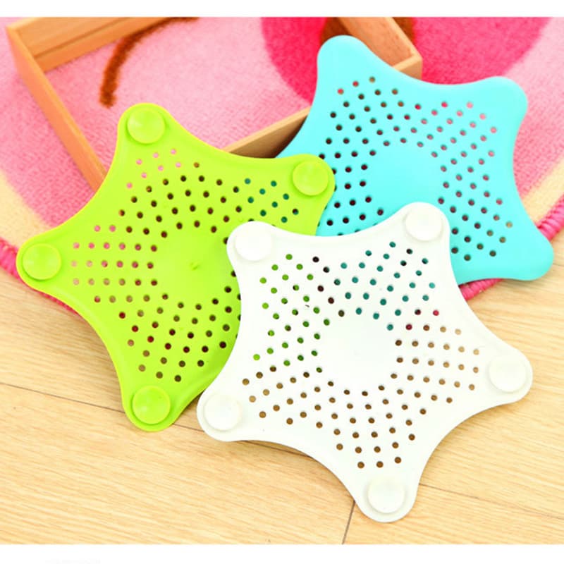 Filtro de drenaje estrella de silicona para lavabo y bañera
