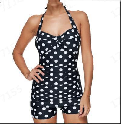 Traje de baño de una pieza con escote en V y plisado