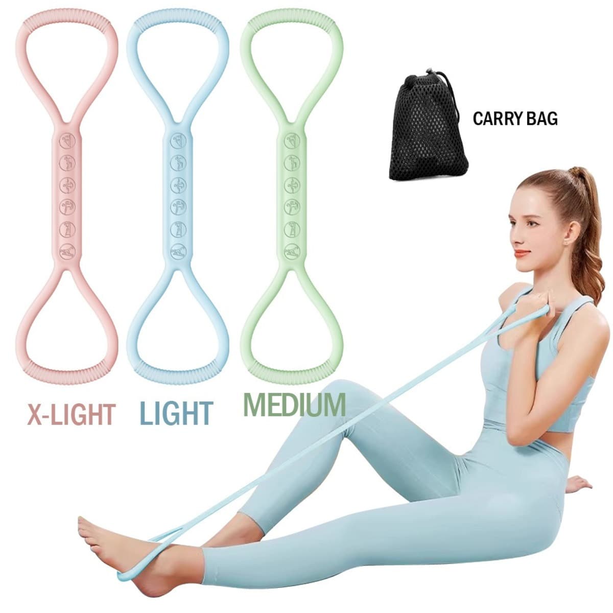 Kit de 3 bandas de resistencia para entrenamiento