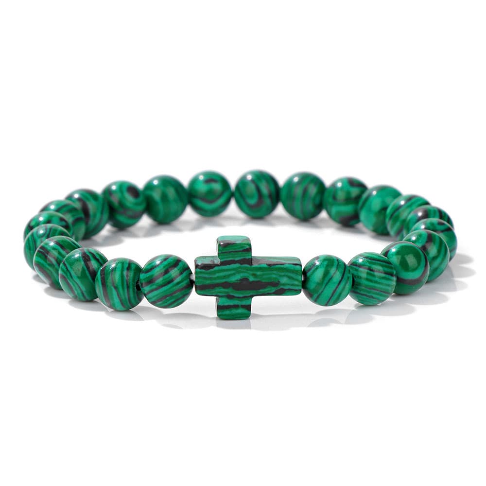 Pulsera retro minimalista de ágata versátil