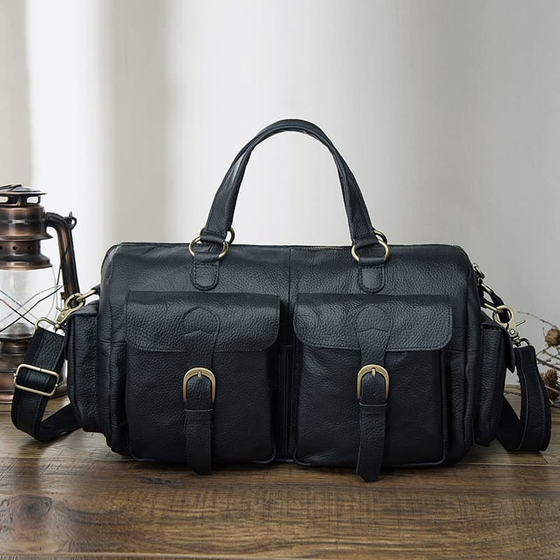 Maletín de cuero para hombre, 14 pulgadas, estilo vintage
