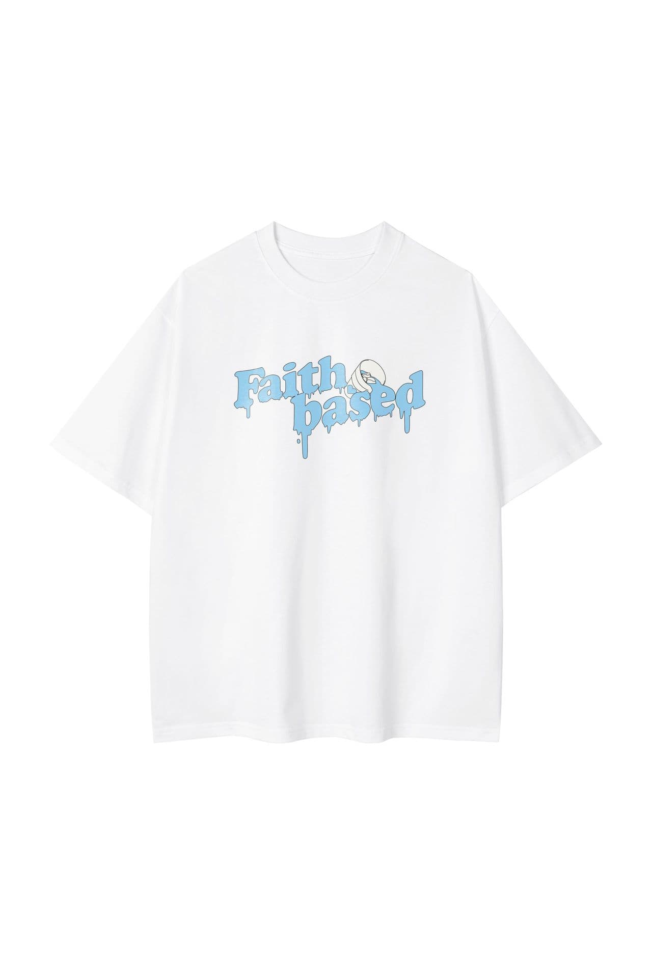 Camiseta de algodón puro con estampado de letras, manga corta y corte holgado
