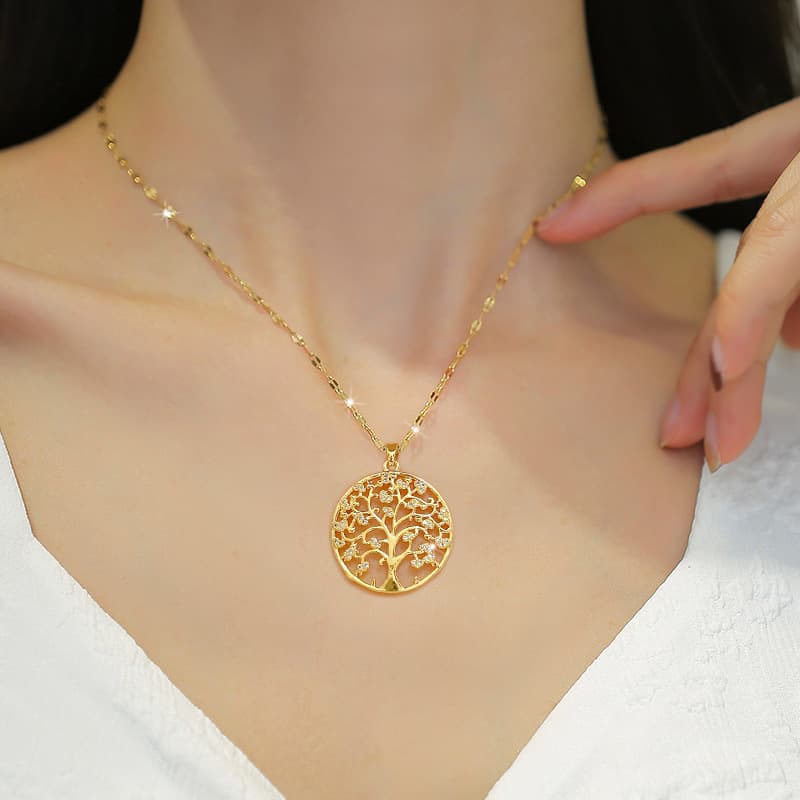 Collar árbol de la vida en dorado