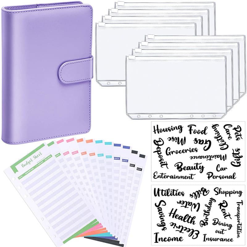 Cuaderno A6 Macaron de 6 perforaciones con hojas sueltas