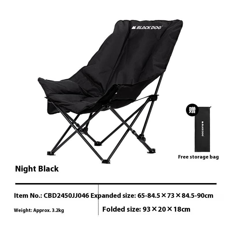 Silla de camping plegable tipo luna de tela Oxford