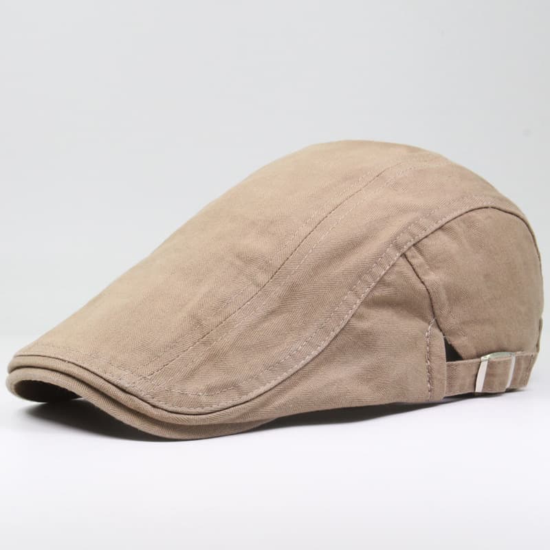 Gorra de algodón clásica color liso con visera